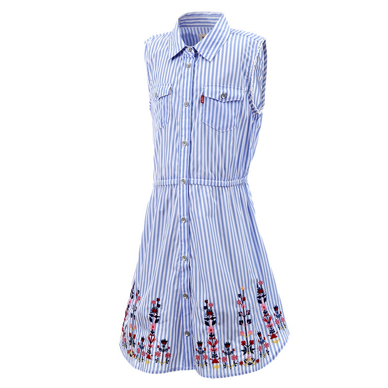 LEVI'S KIDS 2018夏季大童梭织无袖连衣裙常规款儿童常规型 82612DR33AU67