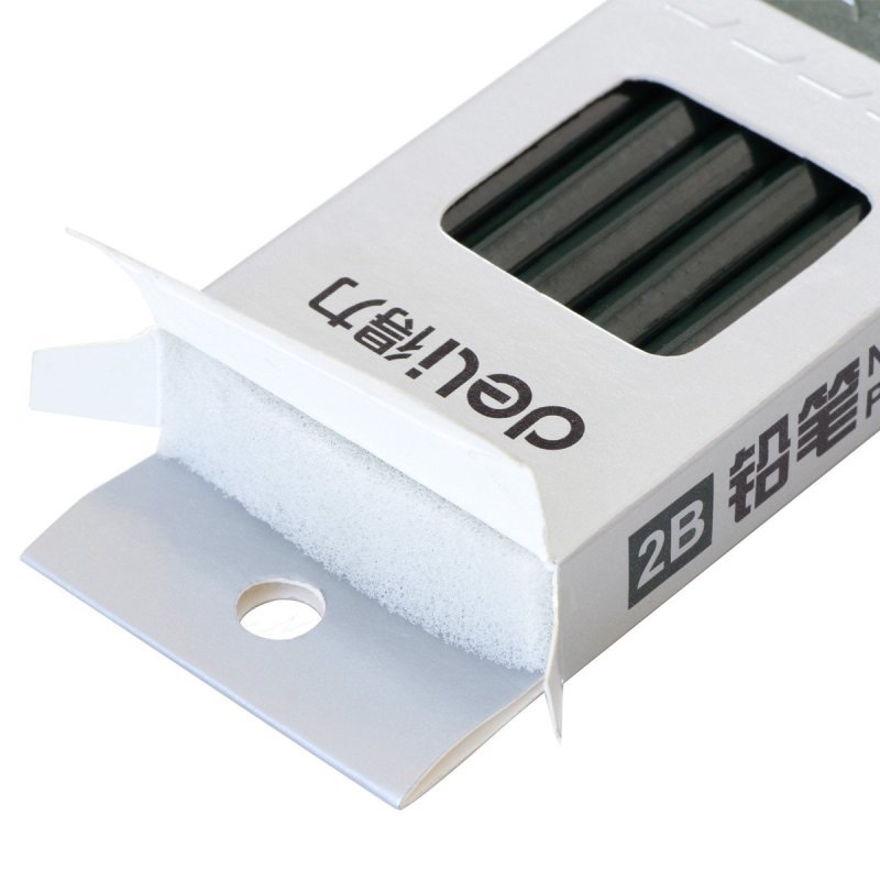 得力7084 2B高级绘图铅笔(绿色) 12支/盒 整盒