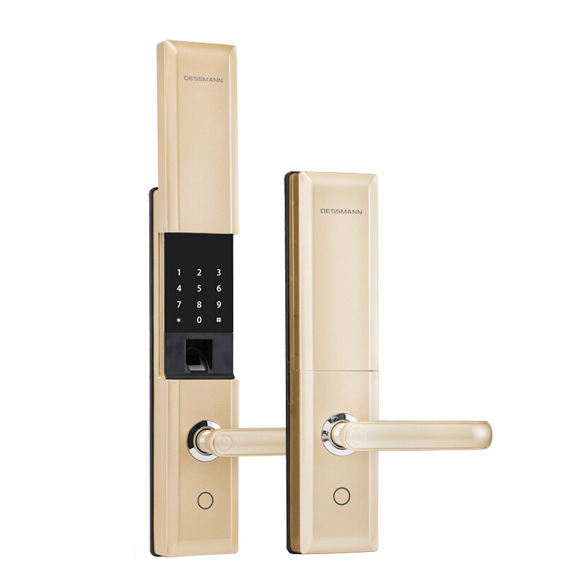 德施曼(DESSMANN)T720P指纹锁智能猫眼德国工艺关门即走APP指纹密码卡片钥匙开门ios;Android星夜金