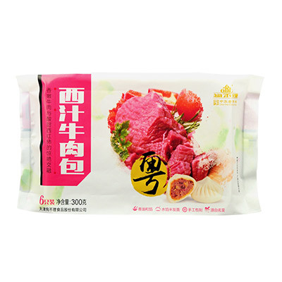 天津 狗不理 冷冻手工包子 西汁牛肉包1袋 300g(6个)