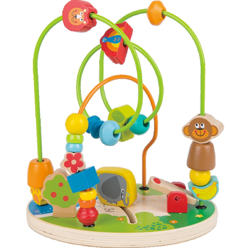 Hape森林游乐园绕珠1-6岁宝宝益智婴儿智力大号串珠儿童玩具男孩女孩玩具