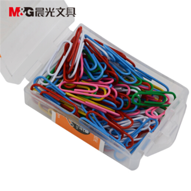 晨光(M&G) ABS91699 PP盒彩色回形针 100枚/盒 曲别针