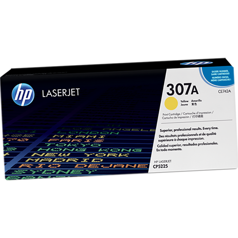 惠普(HP) CE742A 307A 黄色原装 LaserJet 硒鼓 (适用LaserJet CP5220)