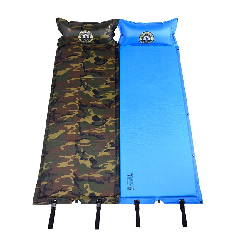 陆战旅 户外便携式可拼接式自动充气垫 气垫床帐篷垫子 单双人充气床防潮垫 单人 颜色随机
