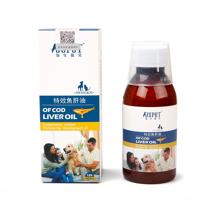 强生宠儿(JSPET)特效魚肝油 犬猫通用 120ml 预防炎症护肤美毛