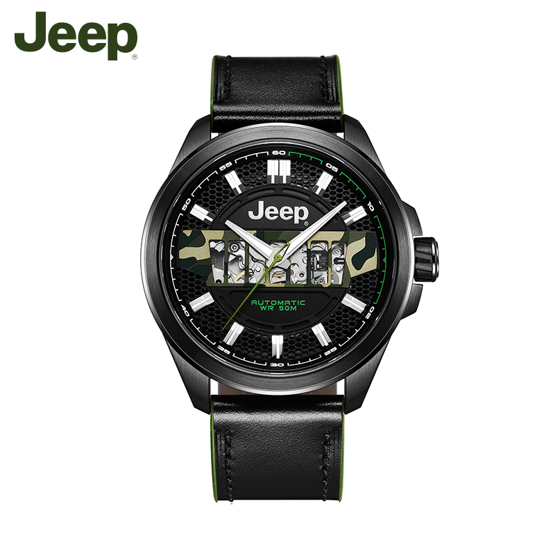 吉普(Jeep)手表大切诺基系列时尚夜光防水男士全自动机械腕表
