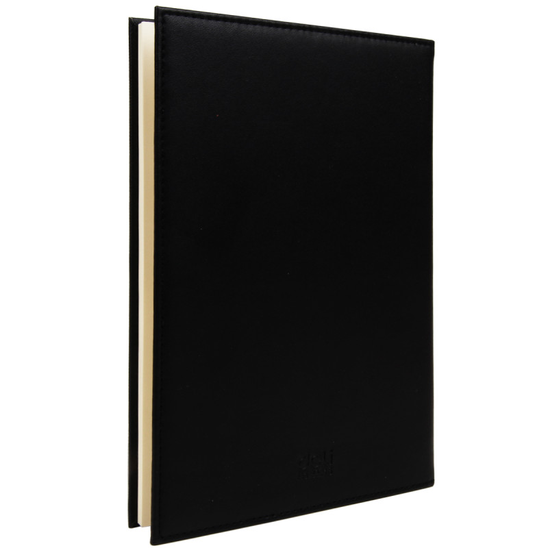 得力(deli)22216拼接商务皮面本(黑色)deli22216