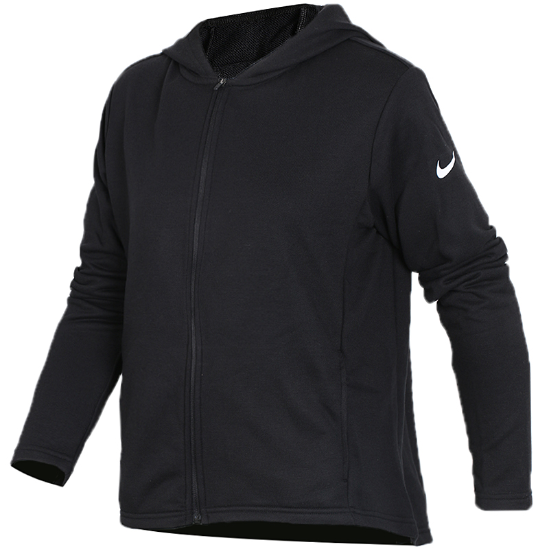 耐克(NIKE)2018年春季女子休闲舒适运动连帽针织训练夹克外套 889250-010
