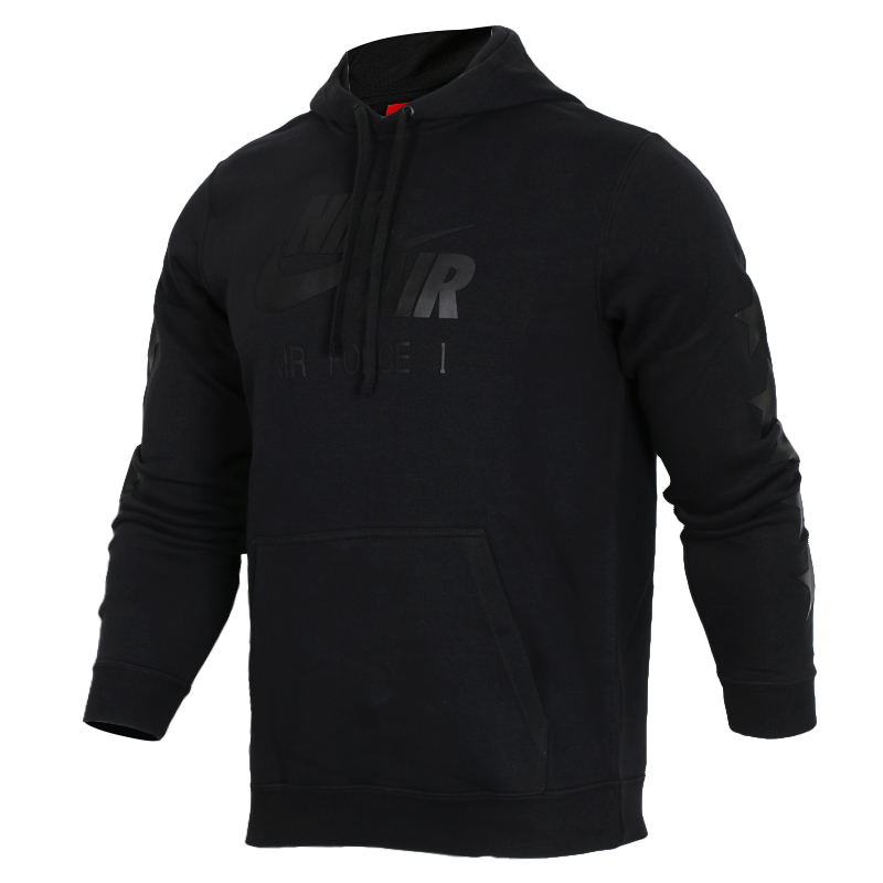 耐克(NIKE)2018年春季男子AF1保暖休闲运动服连帽套头衫卫衣 892419-010