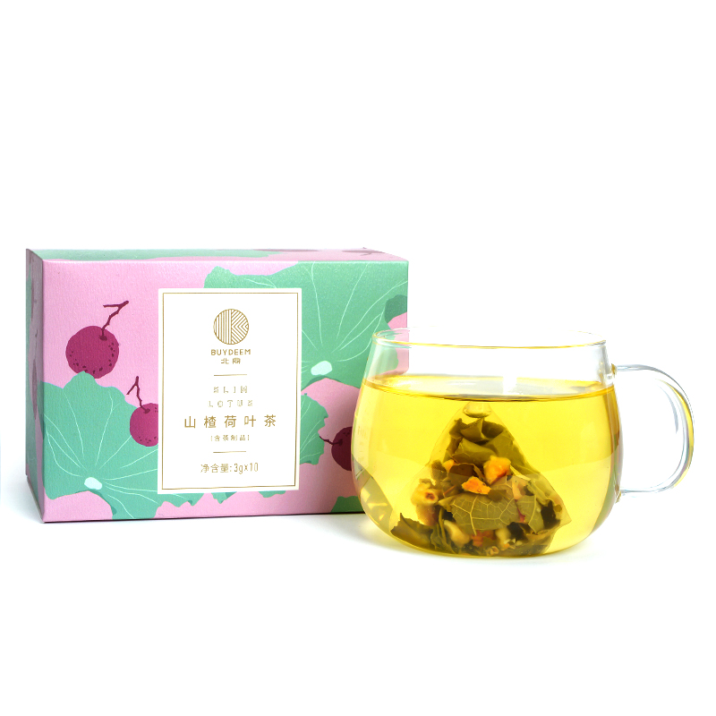 北鼎（Buydeem）山楂荷叶茶解腻刮油告别小肚腩 盒装3g*10