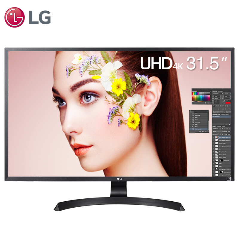 LG 32UD59 31.5英寸 4K超高清 5W音箱 FreeSync 双HDMI HDCP2.2 低闪屏滤蓝光电脑显示器
