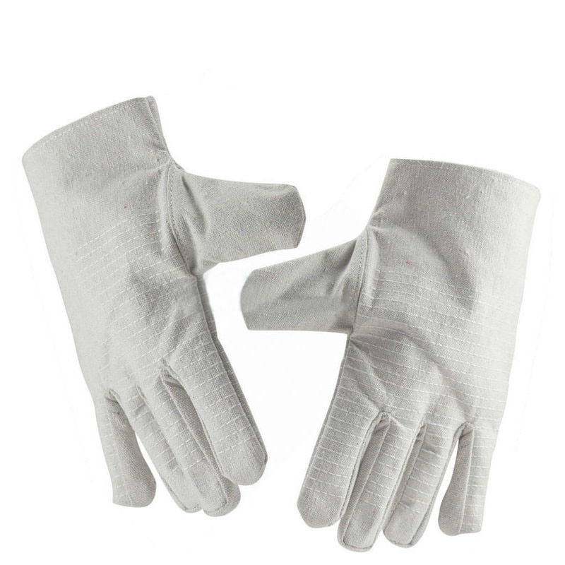 【苏宁自营】双层全帆布手套 劳保电焊全衬加里24线耐磨纯棉加厚