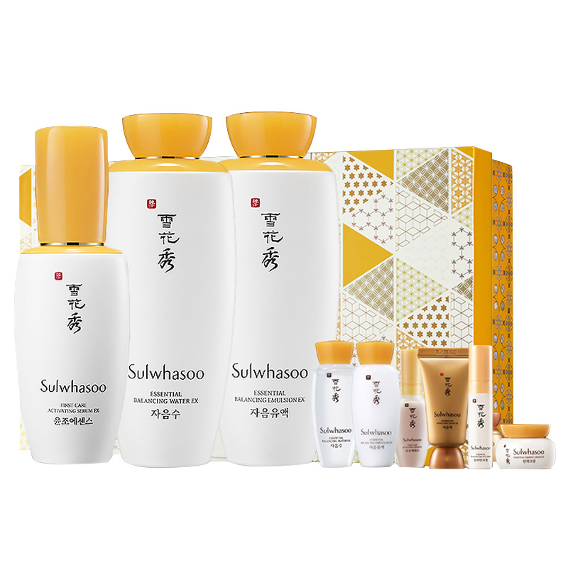 [原装正品]雪花秀(Sulwhasoo)明星肌本护肤套装(润颜水125ml+润颜乳125ml+打底精华60ml)
