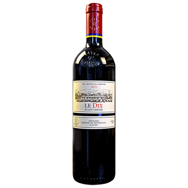 智利进口红酒 拉菲名庄巴斯克十世干红葡萄酒750ml 单支装