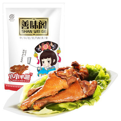 [善味阁]烤小鸭腿180g*1袋 孜然烧烤味鸭肉类休闲零食多肉熟食 真空小包