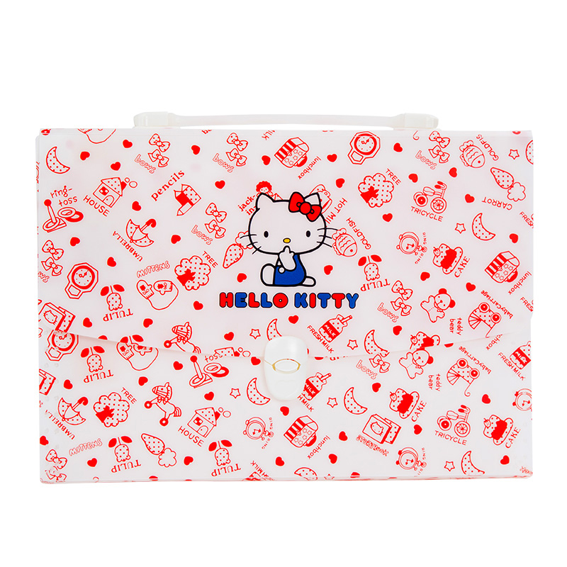 [精选]广博KT88086-凯蒂猫风琴包文件袋资料袋学习用品多层文件夹白色