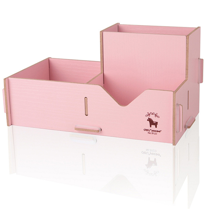 得力(deli)优酷9123木质组合笔筒(混)(单只装)deli9123