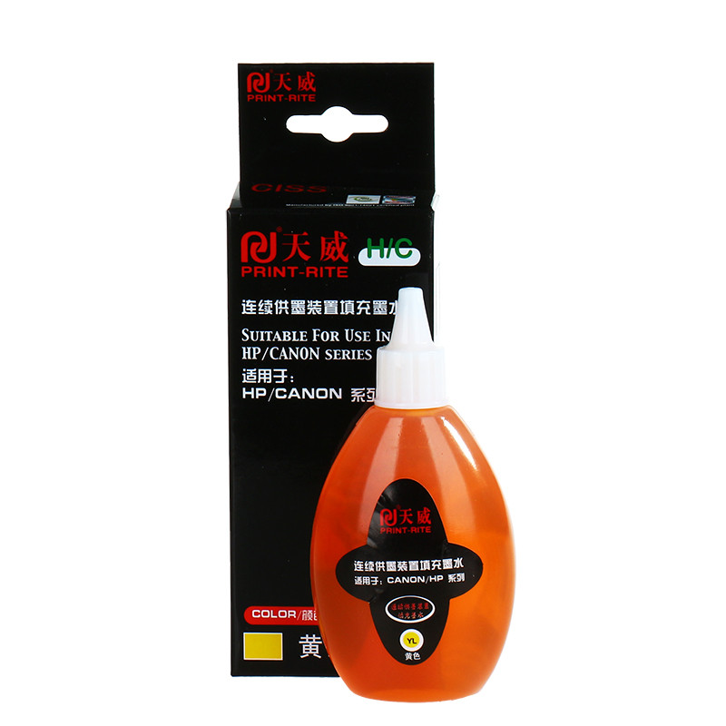 天威(PRINT-RITE)YL100ML 黄色墨水(单位:支) 佳能惠普通用墨水