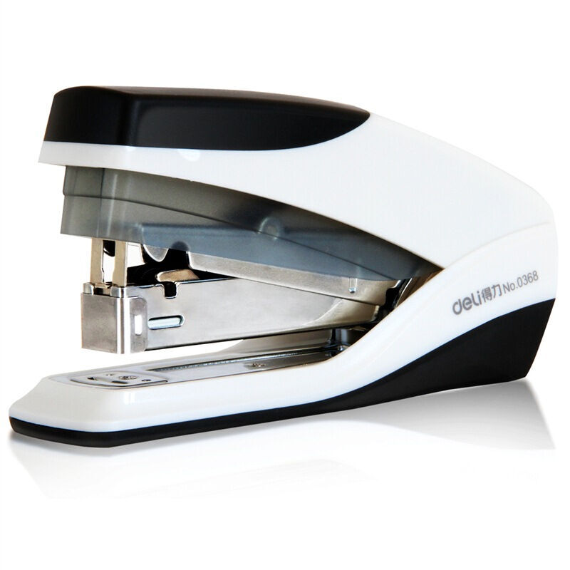 【精选】得力(deli)0368 省力型订书机 颜色随机 适用24/6及26/6订书针（12#订书针）