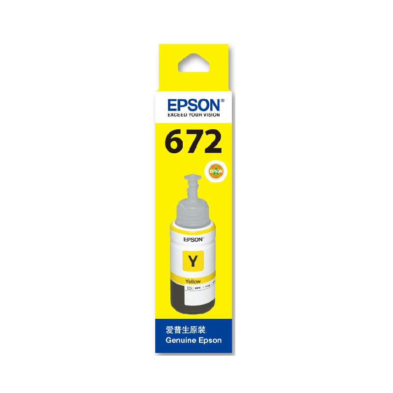 爱普生(EPSON) T672黄色原装墨水 单支装