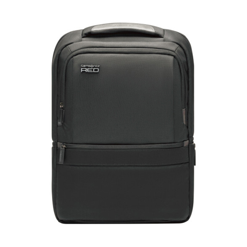 新秀丽(Samsonite)双肩包 大容量14英寸轻质背包耐磨织物电脑包AI3*002 黑色