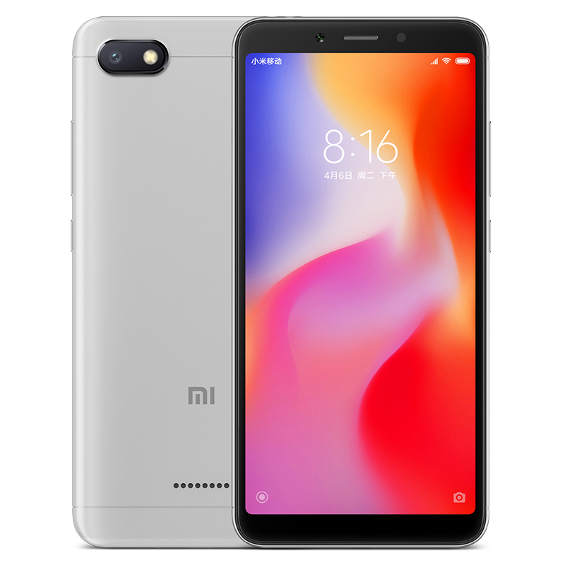小米 (MI) Redmi 6A   1300万高清相机 AI人脸解锁 2GB+16GB 铂银灰 拍照游戏智能手机 双卡双待小米红米拍照智能手机老年机移动联通电信全网通4G手机