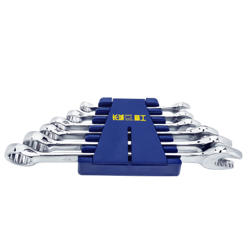 长城 6pcs公制镜抛平板两用扳手组套10-22mm 320306 (单位:组)