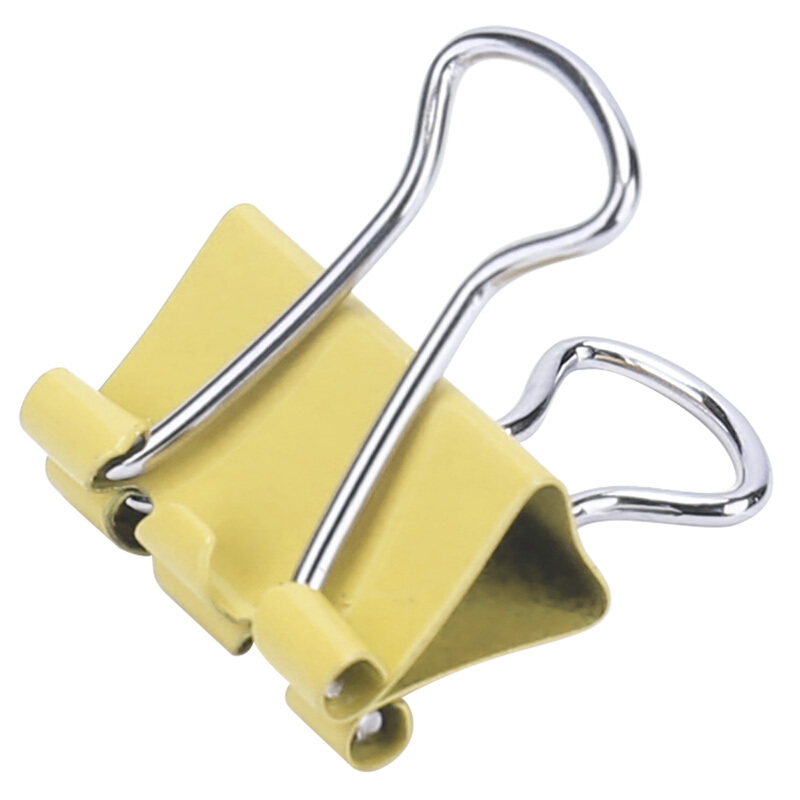 【精选】得力（deli） 8555ES彩色长尾夹文件夹子燕尾夹铁票夹 19MM/40