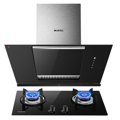 德意(DE&E)19立方侧吸式大吸力烟灶套餐 触控式近吸式抽油烟机燃气灶具烟灶套装852T+760B(液化气/天然气)