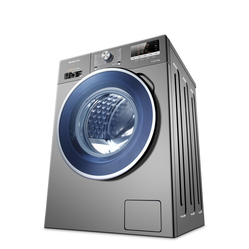 格力（GREE） 8公斤变频滚筒洗衣机 智能烘干低震低噪 WIFI智控XQG80-DWB1401Ab1银灰色