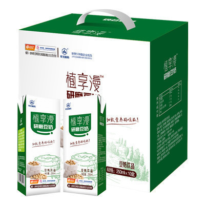 植享 豆奶 植物蛋白饮料 非转基因豆奶250ml*10盒/箱 礼盒装