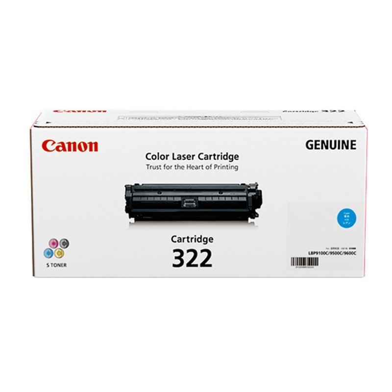 佳能(Canon) CRG-322C青色硒鼓 适用于(LBP7780CX,9100C,Cdn,9500C)青色