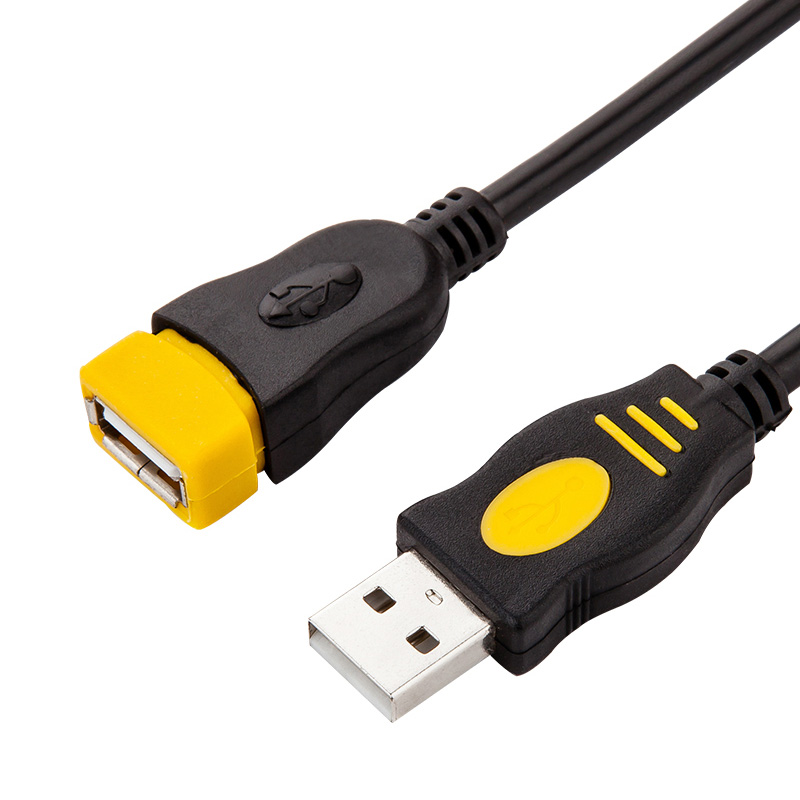 晶华 USB延长线台式机笔记本电脑usb 2.0加长线网卡键盘鼠标U盘延长线 黑色1.8米 1个装