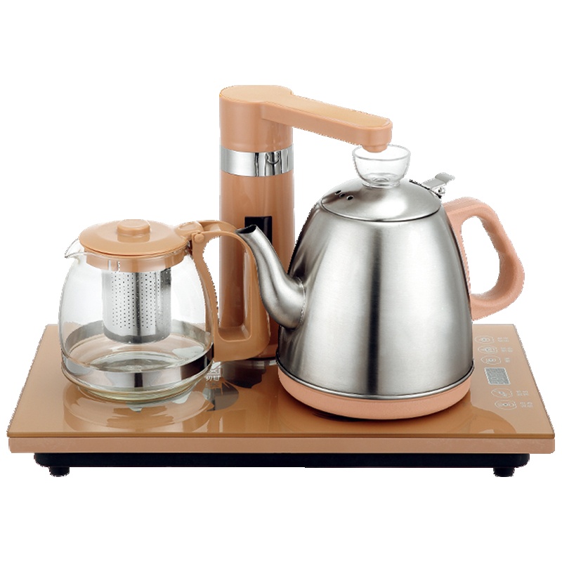 益多B05A 全自动智能上水电热水壶加水抽水烧水煮茶器泡茶茶具套装高硼硅玻璃壶食品级不锈钢壶