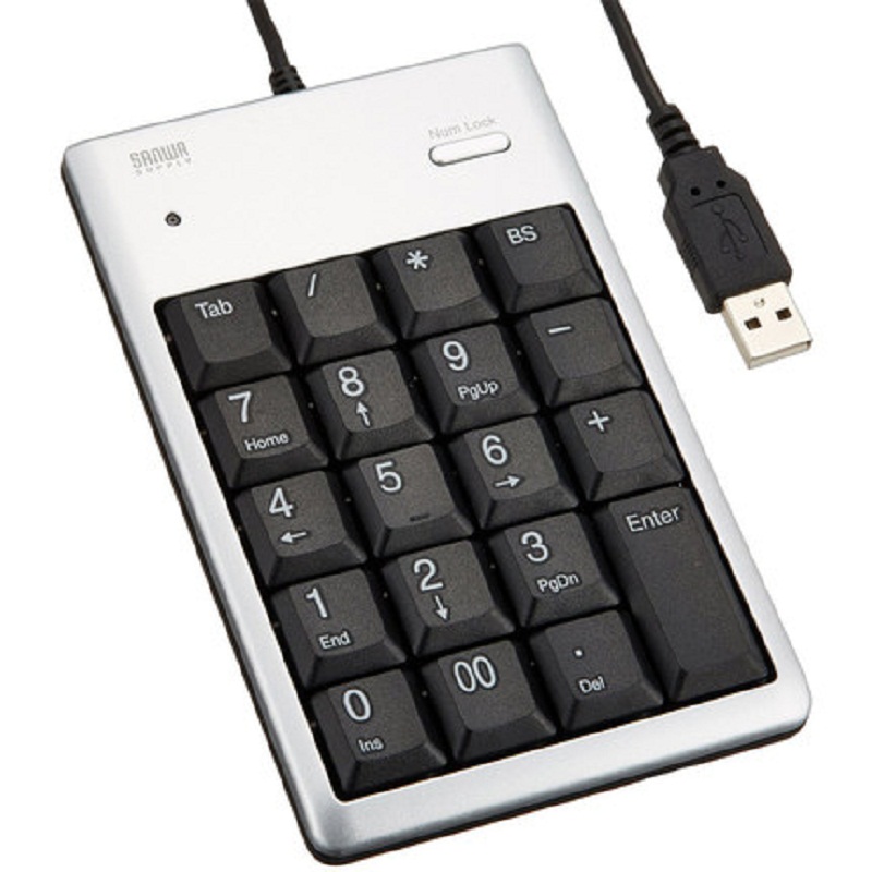 山业(SANWA SUPPLY) 银色 USB 数字 键盘 NT-16USVN(单位:个)