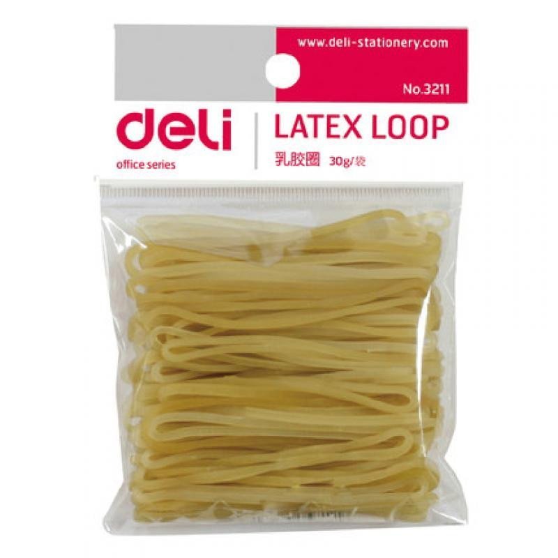 得力3211乳胶圈/橡皮圈30g(单包)deli3211