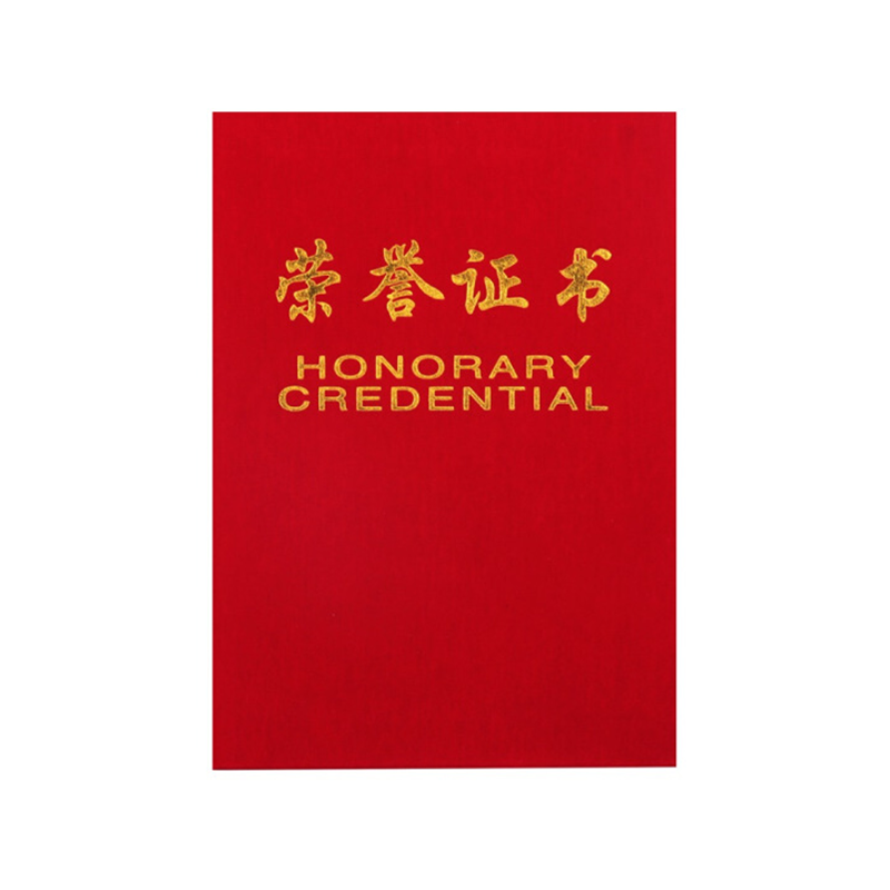 得力(deli) 50704 绒面荣誉证书8K附带内芯(红)10本装