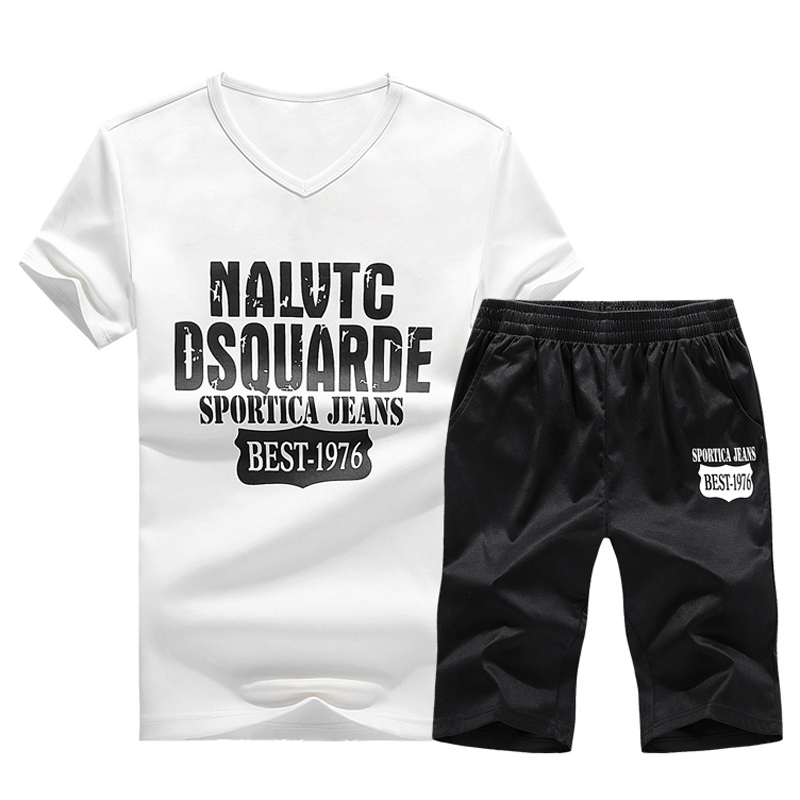 凯仕达夏季新款舒适休闲短袖套装男士时尚运动透气套装TZ-809