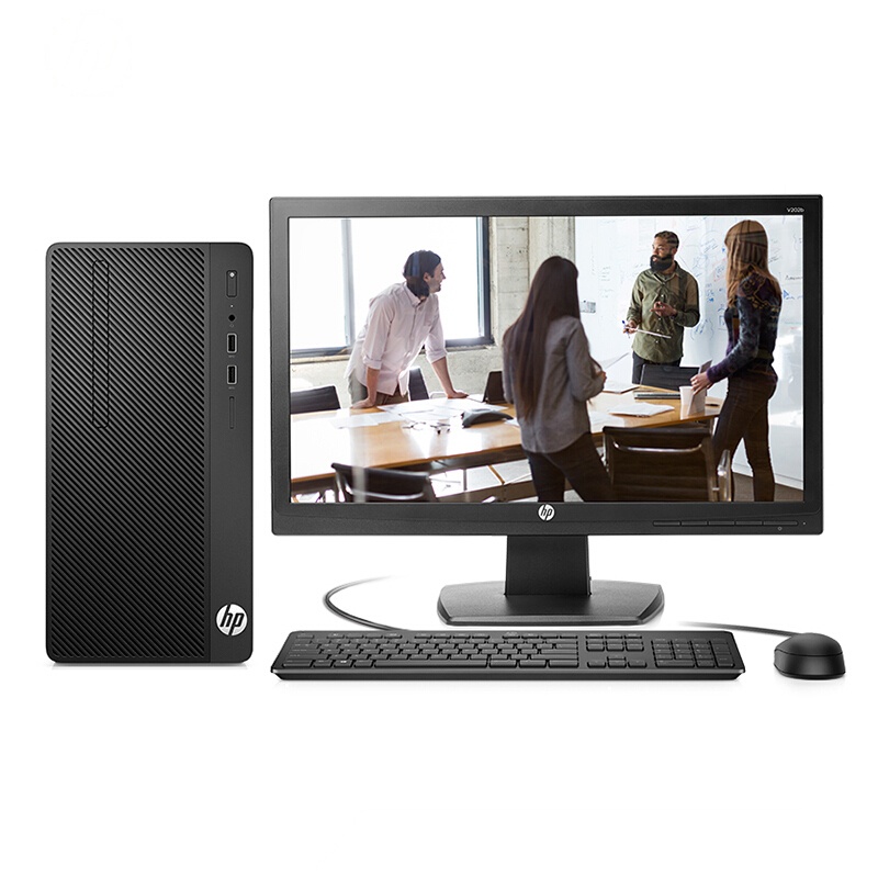 惠普(HP)战86 商用办公台式电脑整机(i3-7100 4G 1TB 集显 Win10 光驱 )19.5英寸