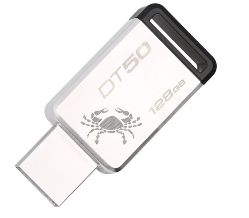 金士顿(Kingston)USB3.1 DT50 128GB U盘 个性化 自定义定制 金属车载U盘