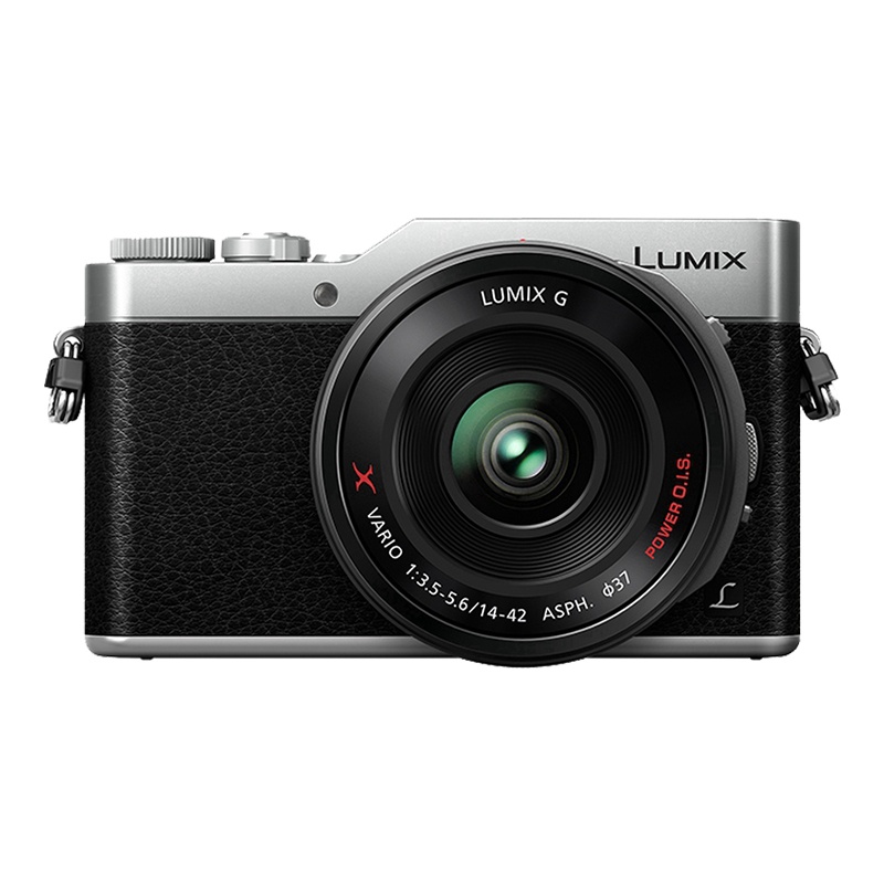 松下(Panasonic)GF9X微型单电套机(14-42mm电动镜头)4K美颜自拍神器、触摸翻转屏、WIFI传输 复古