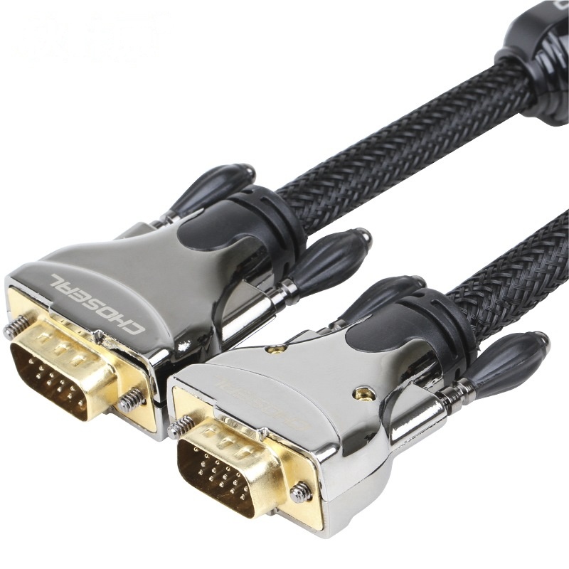 秋叶原(CHOSEAL)QS5107T10 工程高清VGA线 电脑电视连接线 投影仪视频数据信号线 10米