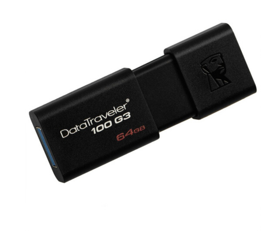 金士顿（Kingston）DT 100G3 64GB USB3.0 U盘 高速车载U盘 黑色