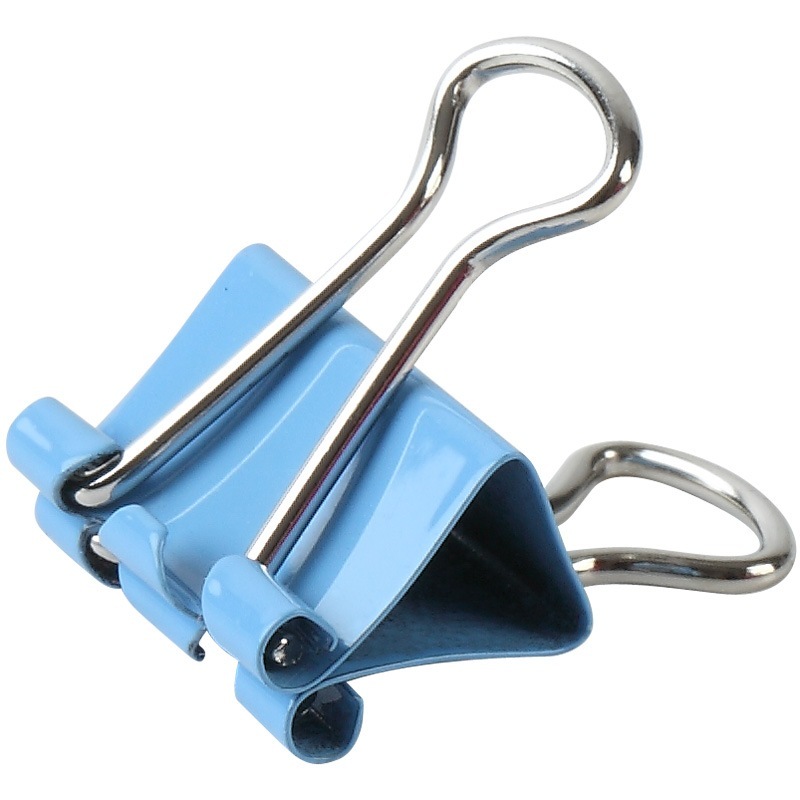 齐心(COMIX)120只装50mm彩色长尾夹/票据夹/燕尾夹/铁夹子 办公文具 B3631