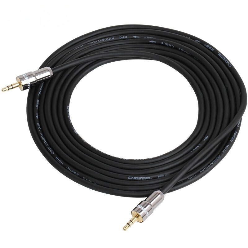 秋叶原(CHOSEAL)QS3210AT1 音频线 3.5对3.5 汽车AUX线 1米 十根一包
