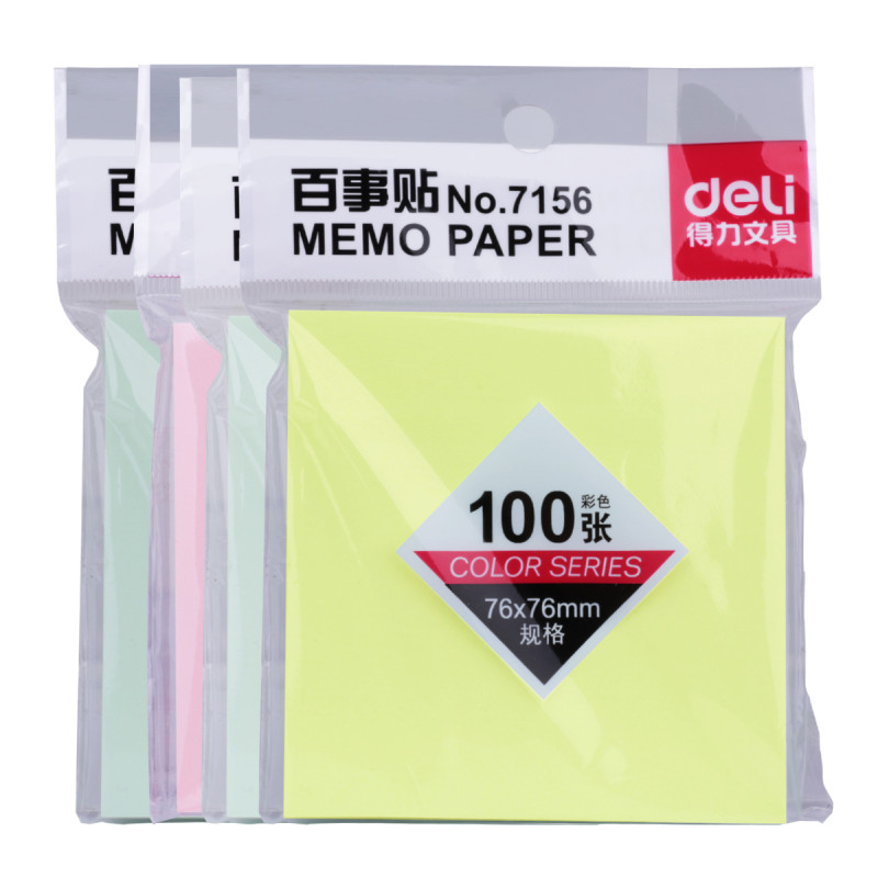 得力(deli) 7156 彩色百事贴(混) 12本/件 1件价格