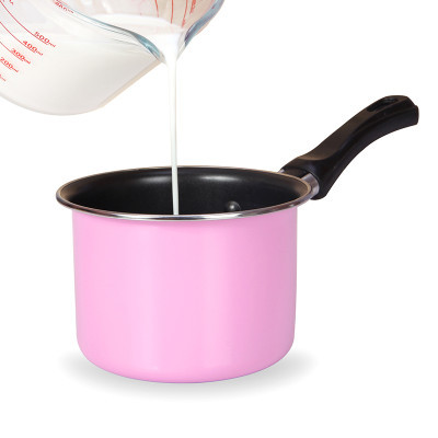 学厨 CHEFMADE 烘培工具 蛋糕模具迷你炫彩奶锅 小巧便捷不粘汤锅 重型碳钢材质 粉色厨房工具WK3002-1