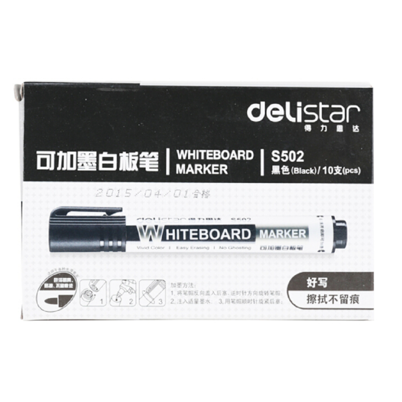 得力(deli)S502白板笔(盒)deliS502