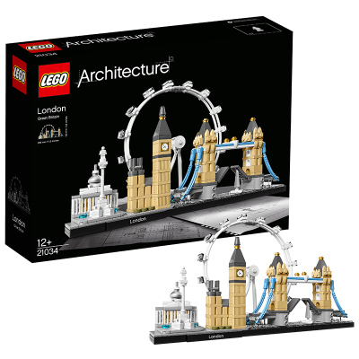 LEGO乐高建筑系列伦敦21034 男孩女孩12岁+生日礼物 玩具积木