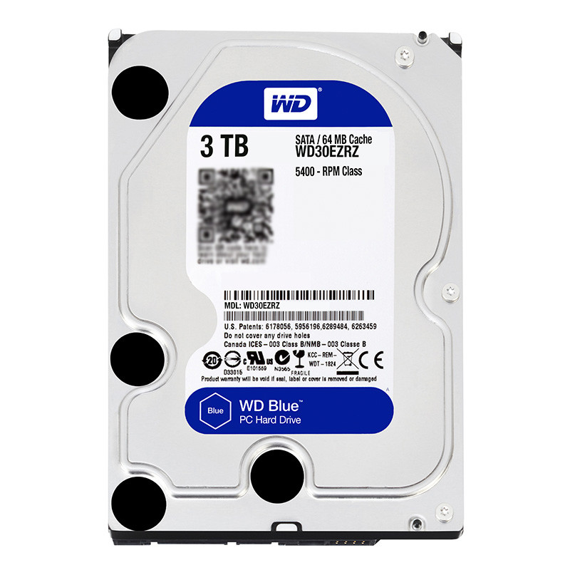 西部数据(WD) 蓝盘 3TB SATA6Gb/s 64M 台式机硬盘 WD30EZRZ (单位:个)